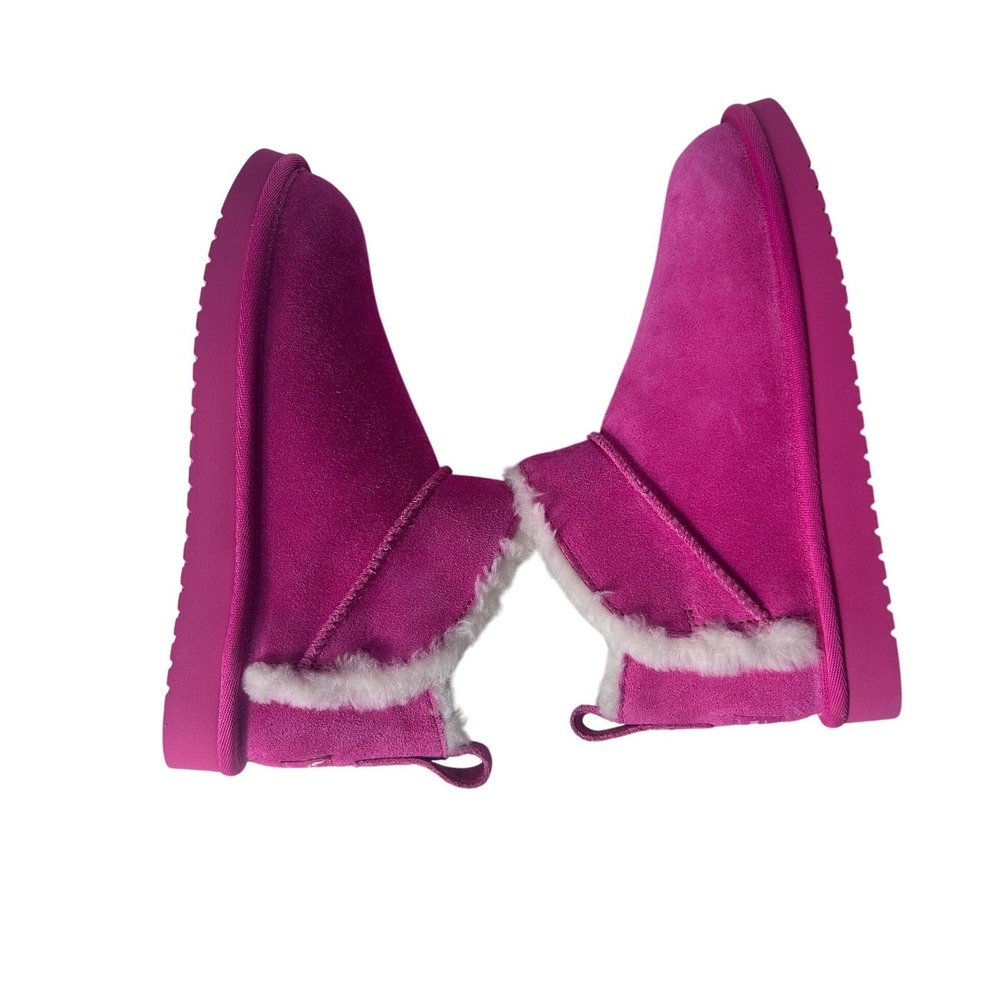 Koolaburra by UGG K Koola Ultra Mini Fuchsia Pink Suede Boots Sz 3 Kids NEW - Picture 7 of 11